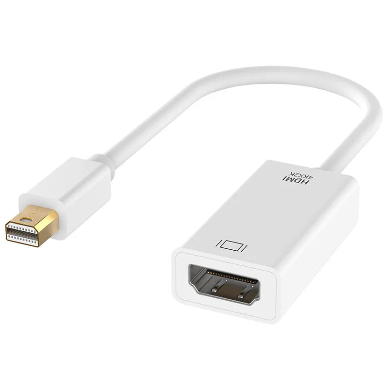 Mini Displayport To HDMI-compatible Cable 4K Adapter 1080P Mini DP Male to HDMI-compatible Female For Apple MacBook Air Pro Peaceful Pleasures Health and Wellness WHITE