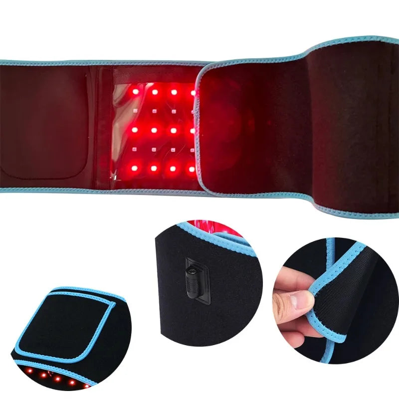 Red Light Belt 660nm 850nm Near Infrared Light Wrap Red Light Device for Body Relaxing Muscle Back Massager Peaceful Pleasures Health and Wellness