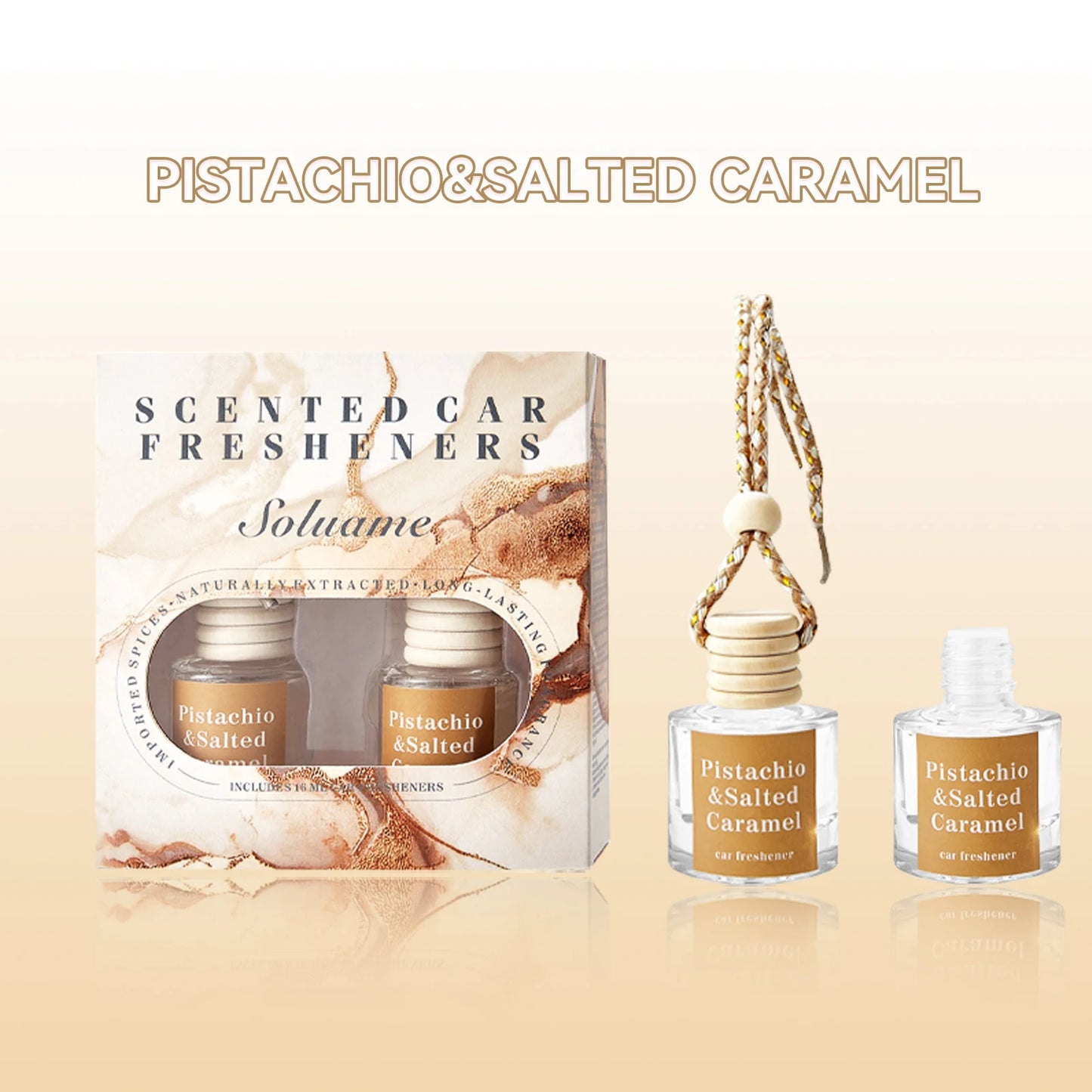 Long Lasting Car Air Freshener Diffuser - 8Ml*2Pcs Peaceful Pleasures Health and Wellness Pistachio Salted