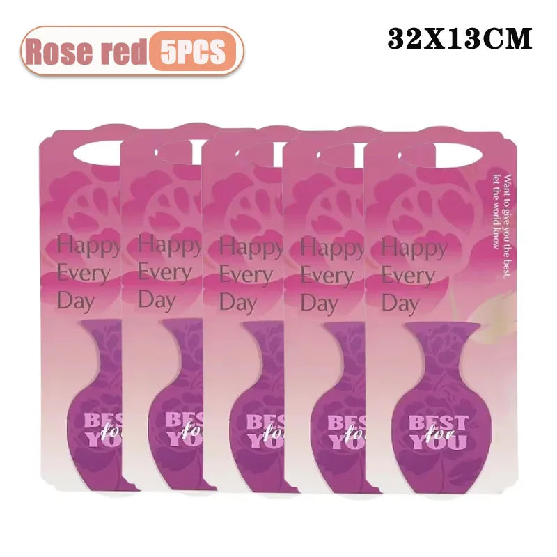 5-Pack Folding Flower Box DIY Bouquet Tote Gift Packaging