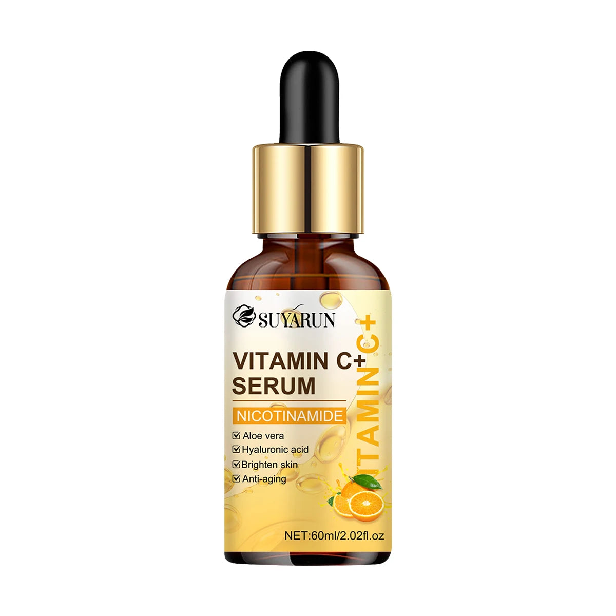 SUYARUN Vitamin C Serum - Brightening & Anti-Aging Face Care, Reduces Dark Spots & Wrinkles, For All Skin Types, Free Shipping. Peaceful Pleasures Health and Wellness 60ml
