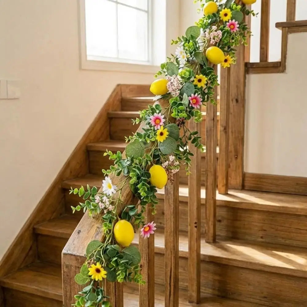200cm Artificial Lemon Vine | Faux Silk Flower Branch Decor