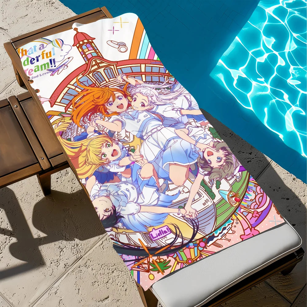 Anime Quick-Dry Beach Towel | Soft Microfiber Pool & Travel Quick-Dry Beach Towel Peaceful Pleasures Health and Wellness z1 STJ150x260CM