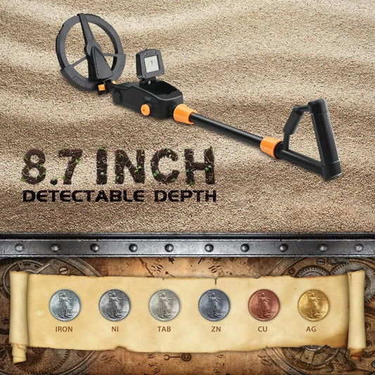 7.4 Inch Waterproof Kid Metal Detectors Gold Detector Lightweight Search Coil (24"-35") Adjustable Metal Detector for Junior Peaceful Pleasures Health and Wellness