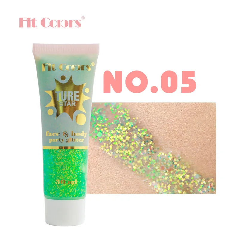 Chameleon Glitter Gel for Face, Body & Hair | Fit Colors