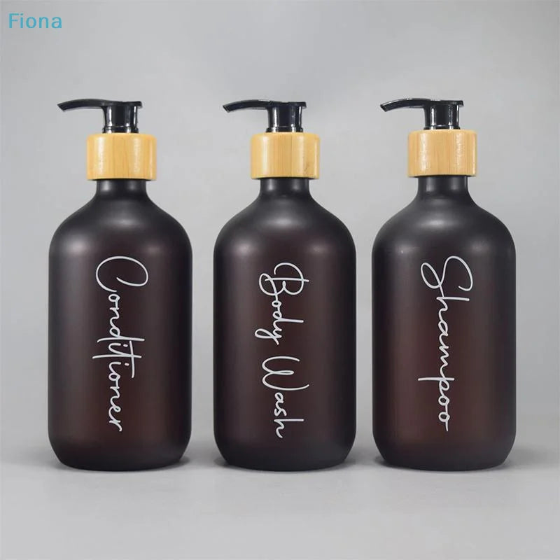 Frosted Soap Dispenser Set – Refillable Lotion Pump Bottles