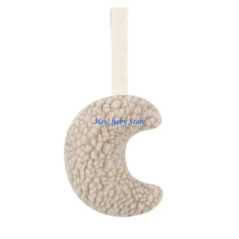 Baby Plush Moon Pacifier Chain Clip & Teething Pendant