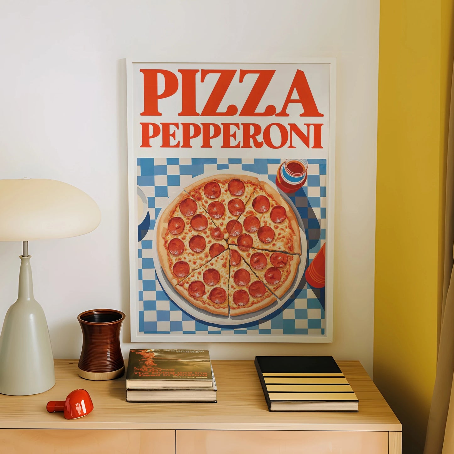 Modern Pizza Pepperoni Wall Art Print Canvas Painting Poster Picture For Living Room Kitchen Home Decor Peaceful Pleasures Health and Wellness
