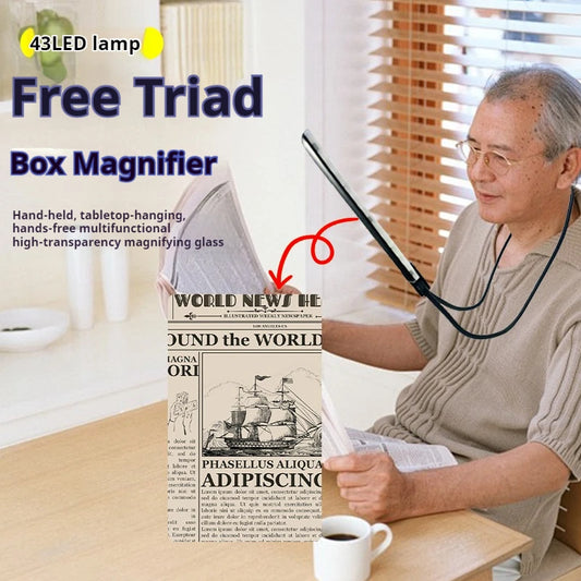 Hanging Neck Magnifying Glass, Elderly Reading with Light Magnifying Glass, Finier Ultra-Thin Lens, Usb Charging Peaceful Pleasures Health and Wellness 4X