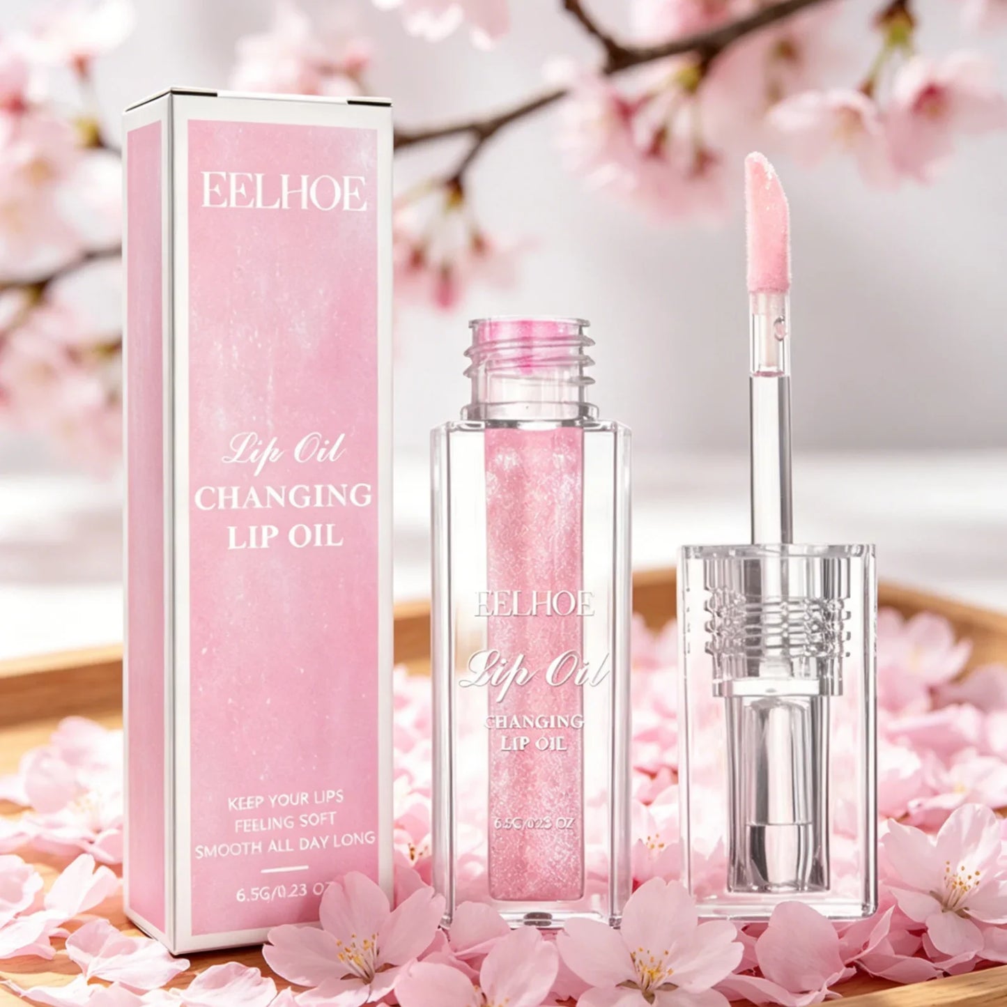 EELHOE Color Changing Lip Oil – Moisturizing Glossy Lip Gloss