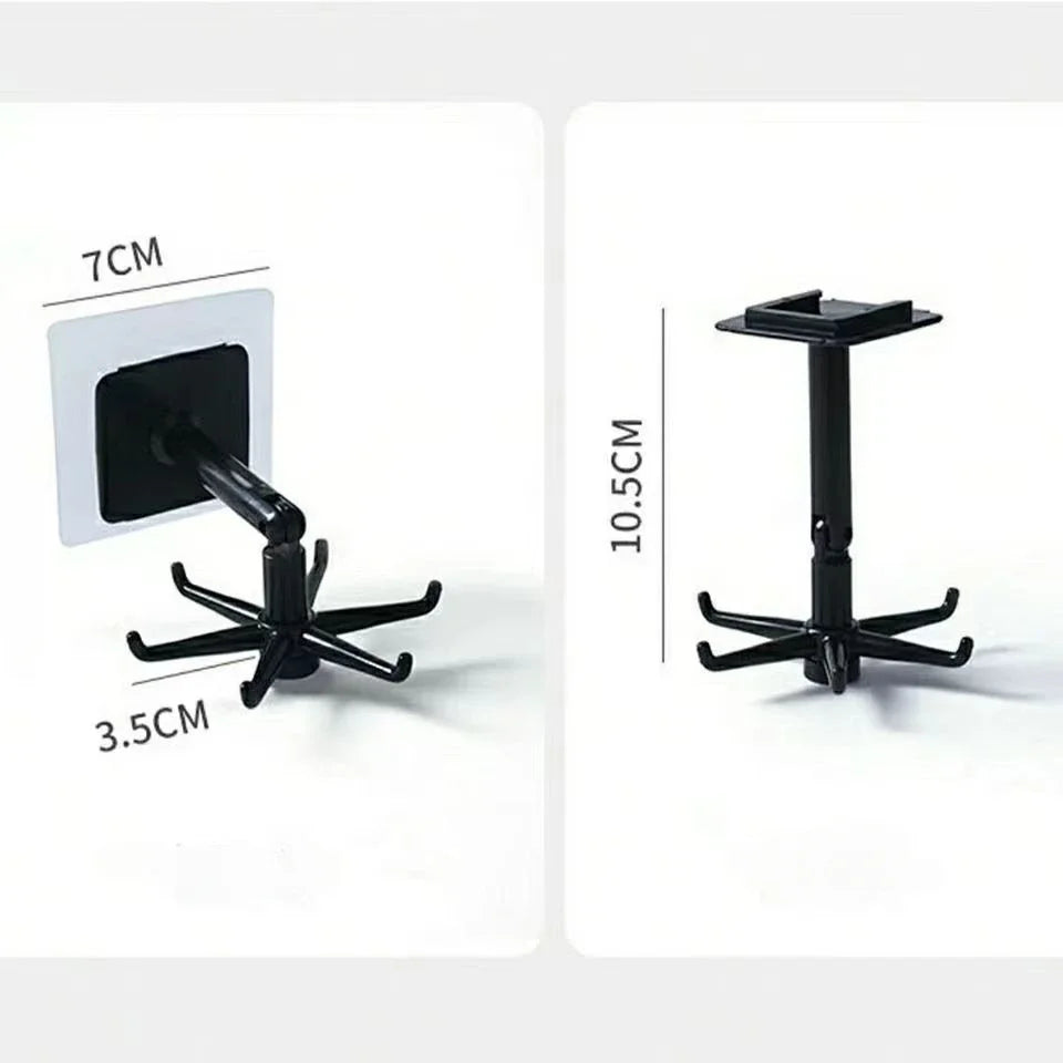 Rotating 7-Claw Hook Organizer – Kitchen & Bathroom Storage