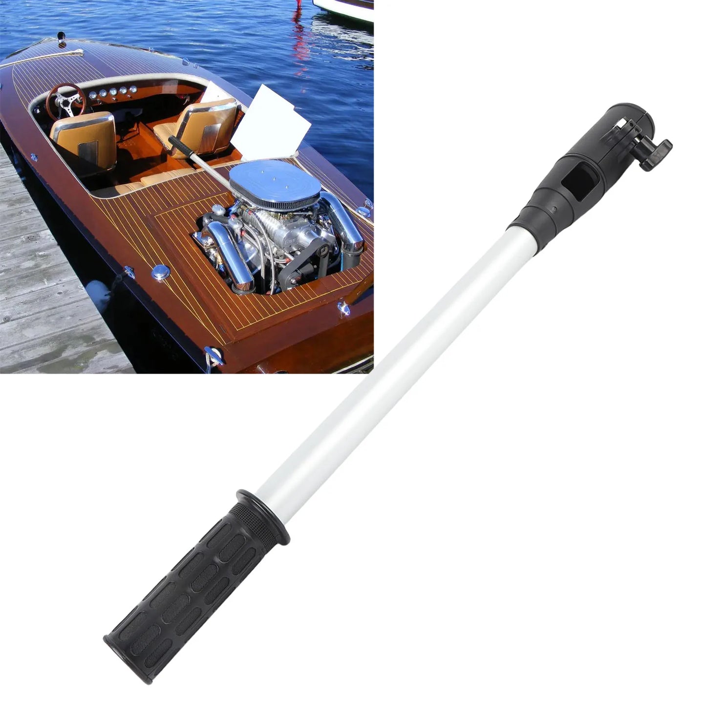 Outboard Motor Tiller Extension Handle – 18" Aluminum Ergonomic Grip