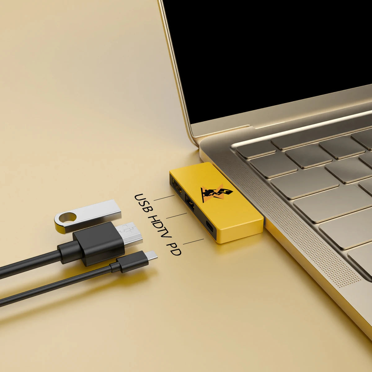 USB-C to HDMI 3-in-1 Hub | 4K, PD 100W, USB 3.0 Adapter