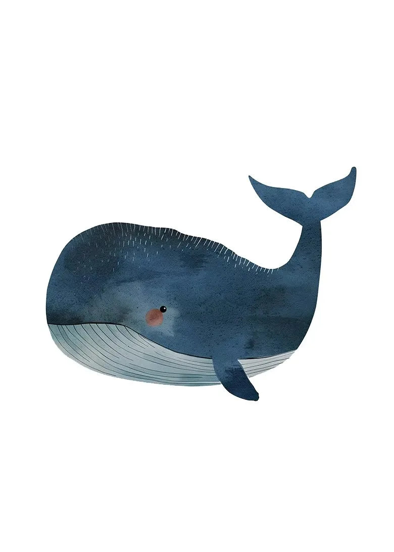 Ocean Animal Shark Turtle Dolphin Whale Fish Poster Watercolor Canvas Painting Print for Wall Living Room Nursery Home Decor Peaceful Pleasures Health and Wellness rx7 6 55x75cm