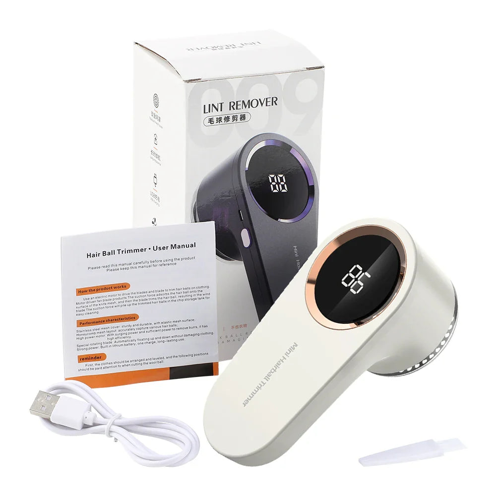 Rechargeable Electric Lint Remover & Fabric Shaver – 3-Speed