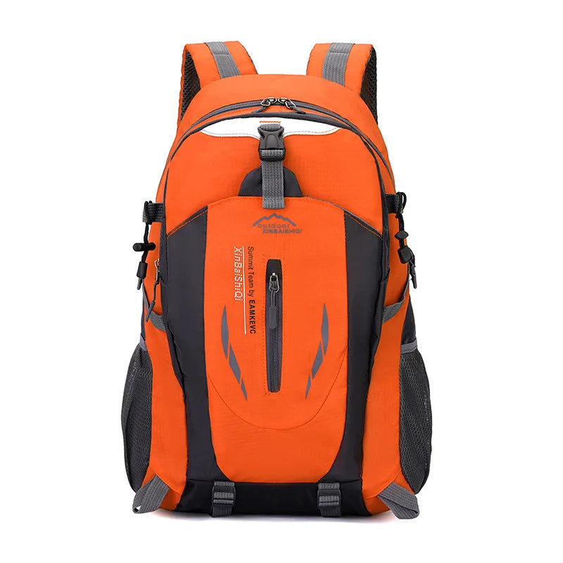 Outdoor hiking backpack, waterproof trekking rucksack, men's casual travel bag, new sports backpack for camping Peaceful Pleasures Health and Wellness orange