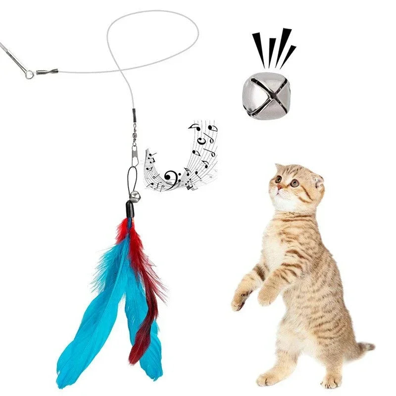 Replacement Cat Feather Toy Head Retractable Stick Products