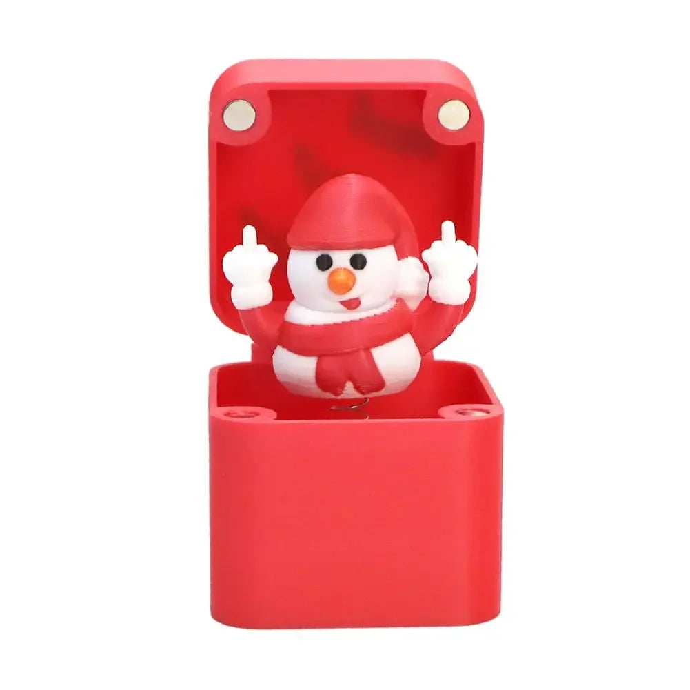 Christmas Middle Finger In A Box Prank Figure Home Party New Year Bouncing Character Statue Decoration Prop Special Special Gift Peaceful Pleasures Health and Wellness 04