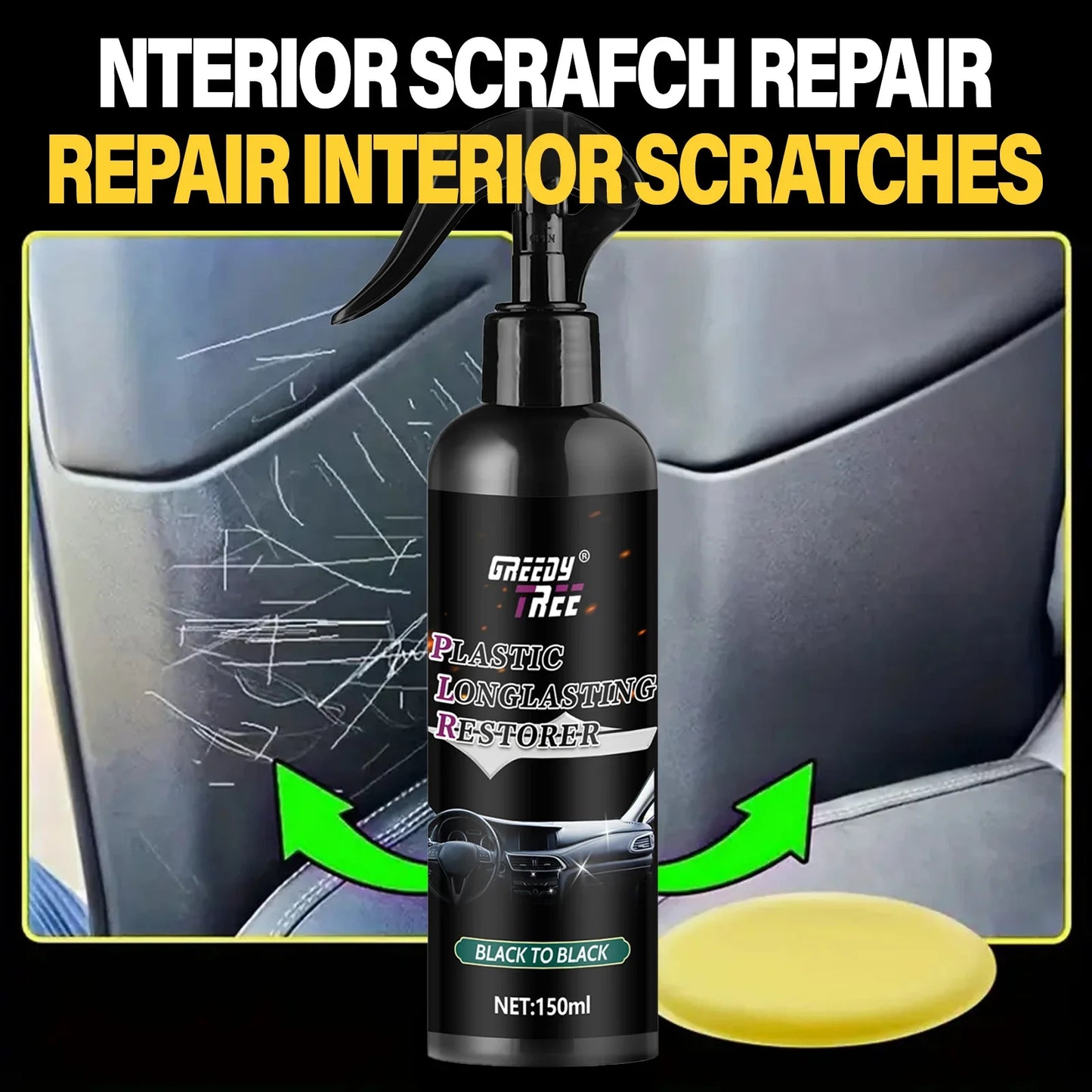 Multipurpose Car Interior Cleaner – Leather, Dash & Fabric