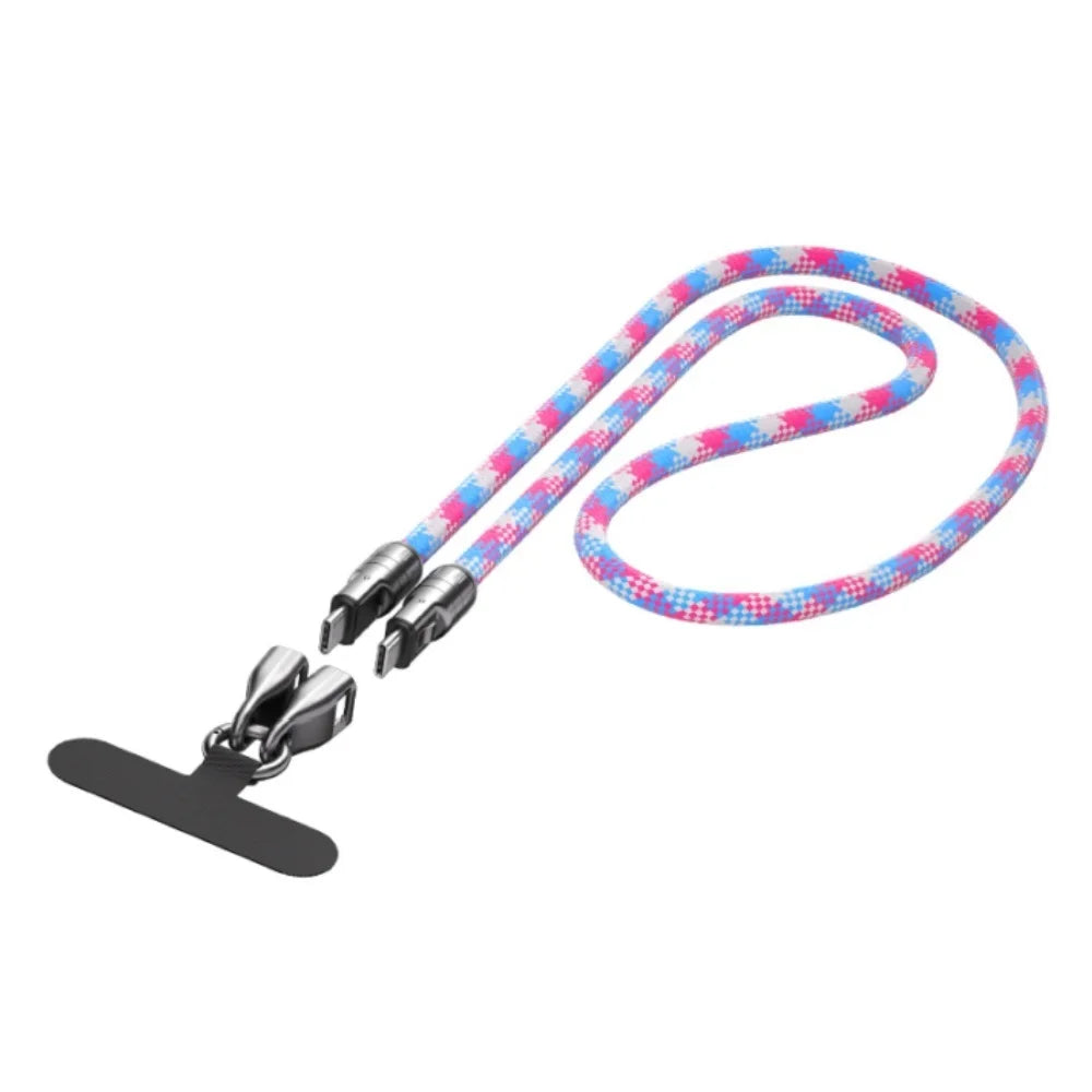 240W USB-C to USB-C Braided Fast Charging Cable PD3.1 & Lanyard