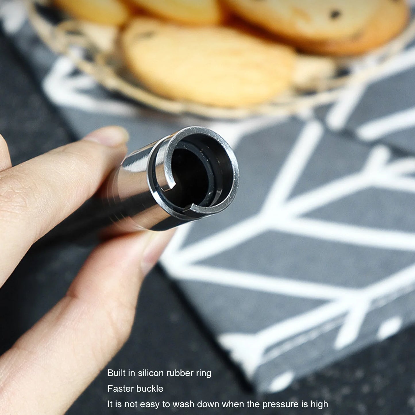 Stainless Steel Coffee Steam Nozzle for DeLonghi | Silicone Rings
