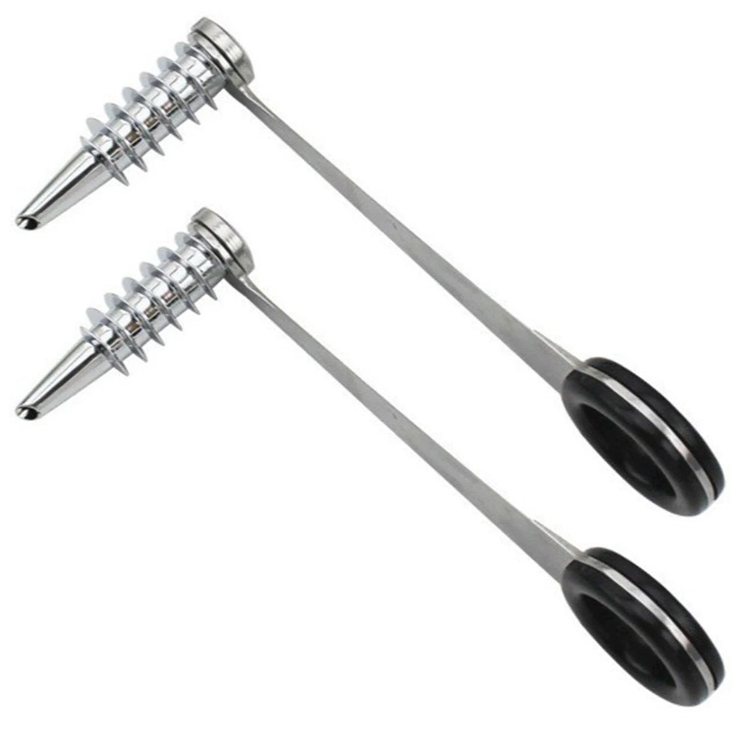 Stainless Steel Spiral Vegetable Cutter | Manual Slicer Tool Spiral Vegetable Cutter Peaceful Pleasures Health and Wellness 2pcs