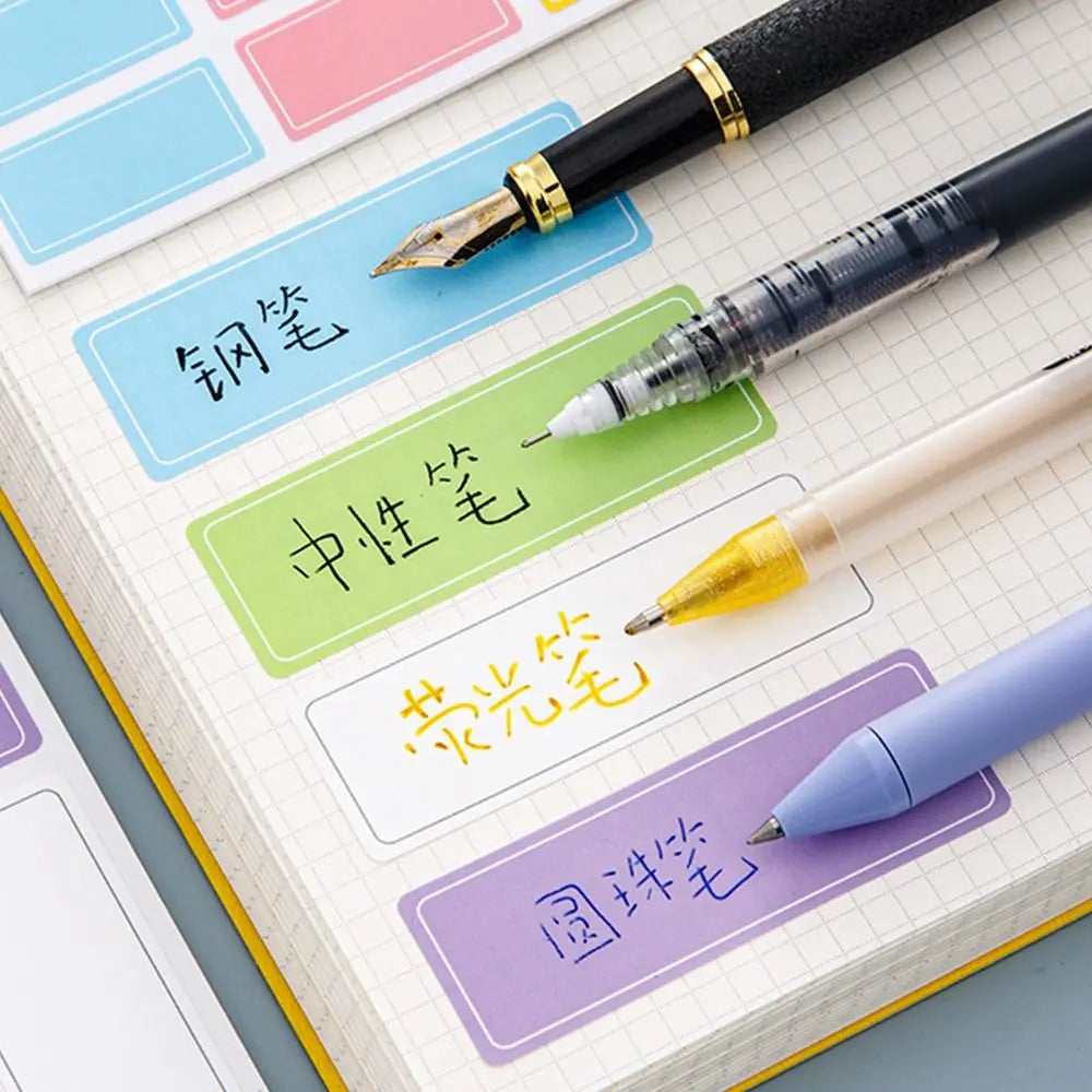 Subject Classification Name Tag Sticker Table Desk Stickers Decoration Sticker Name Labels Self-Adhesive Marking Nameplates Peaceful Pleasures Health and Wellness