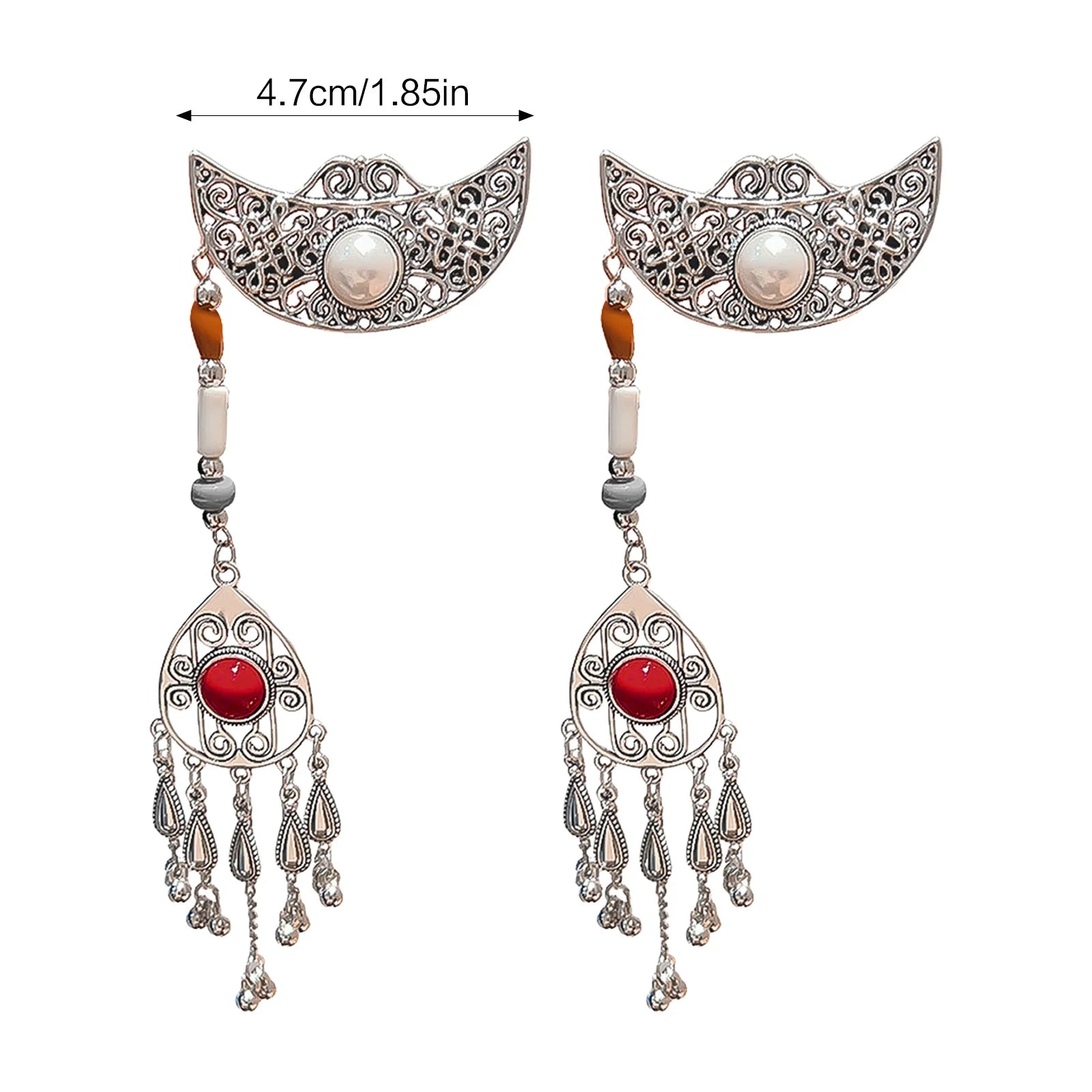 2pcs Ethnic Mongolian Style Hair Clips For Women Retro Court Design With Cultural Elements Peaceful Pleasures Health and Wellness