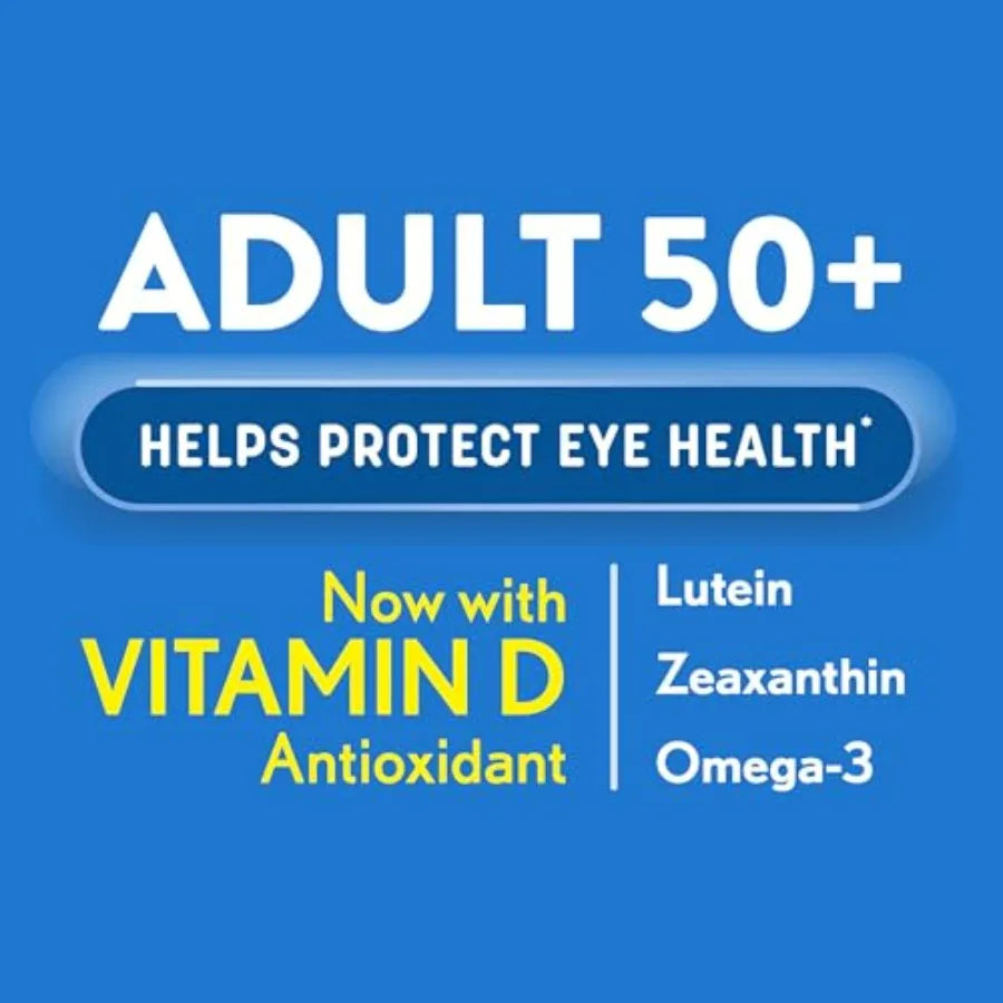 50+ Eye Vitamin & Mineral Supplement – Vision & Ocular Health with Lutein, Omega-3, Zinc, Vitamins C & E