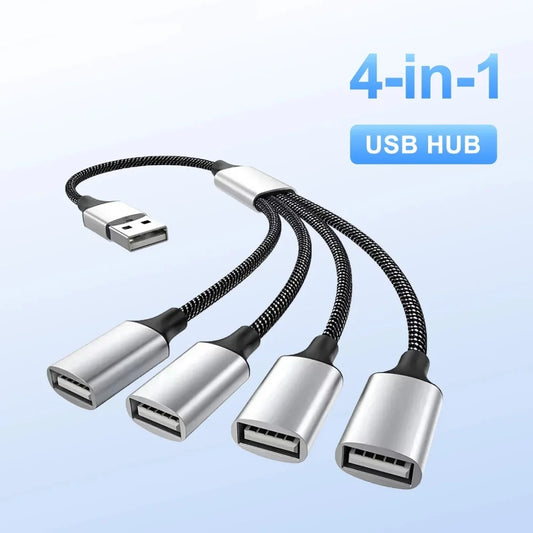 USB-C OTG Hub 4-Port Type-C to USB-A Splitter for Laptop & Mac