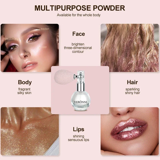 VERONNI Body & Face Diamond Shimmer Highlight Spray Powder Shimmer Highlight Spray Peaceful Pleasures Health and Wellness