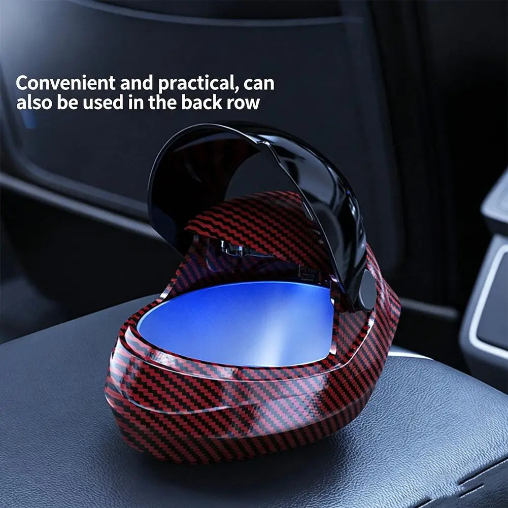 New Car Ashtray Personalized Helmet Shaped Ashtray Garbage Coin Storage Container Box Auto Car Ash Tray Interior Decor Gift Peaceful Pleasures Health and Wellness