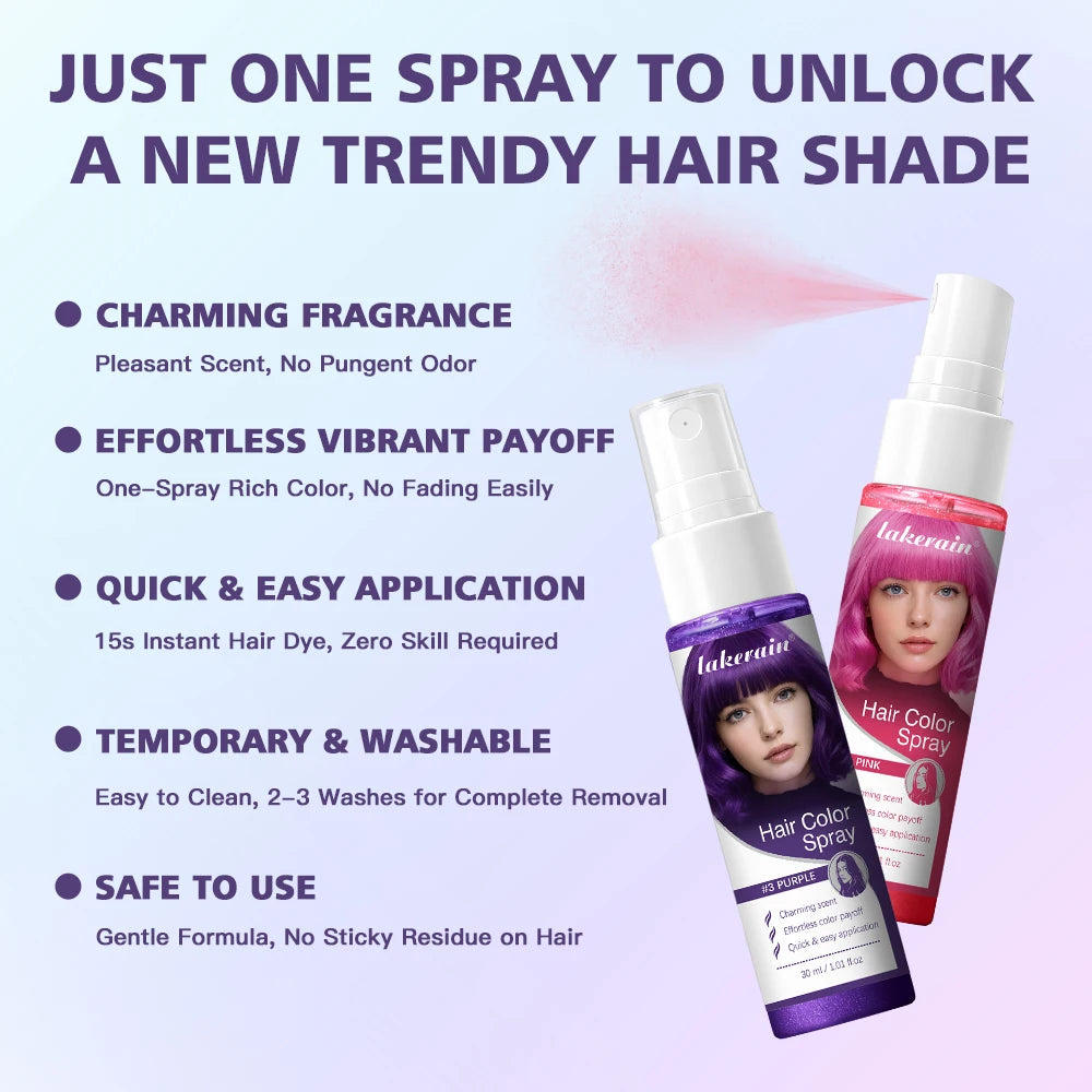 Temporary Hair Color Spray – Washable DIY Party Hair Dye, 8 Colors Peaceful Pleasures Health and Wellness