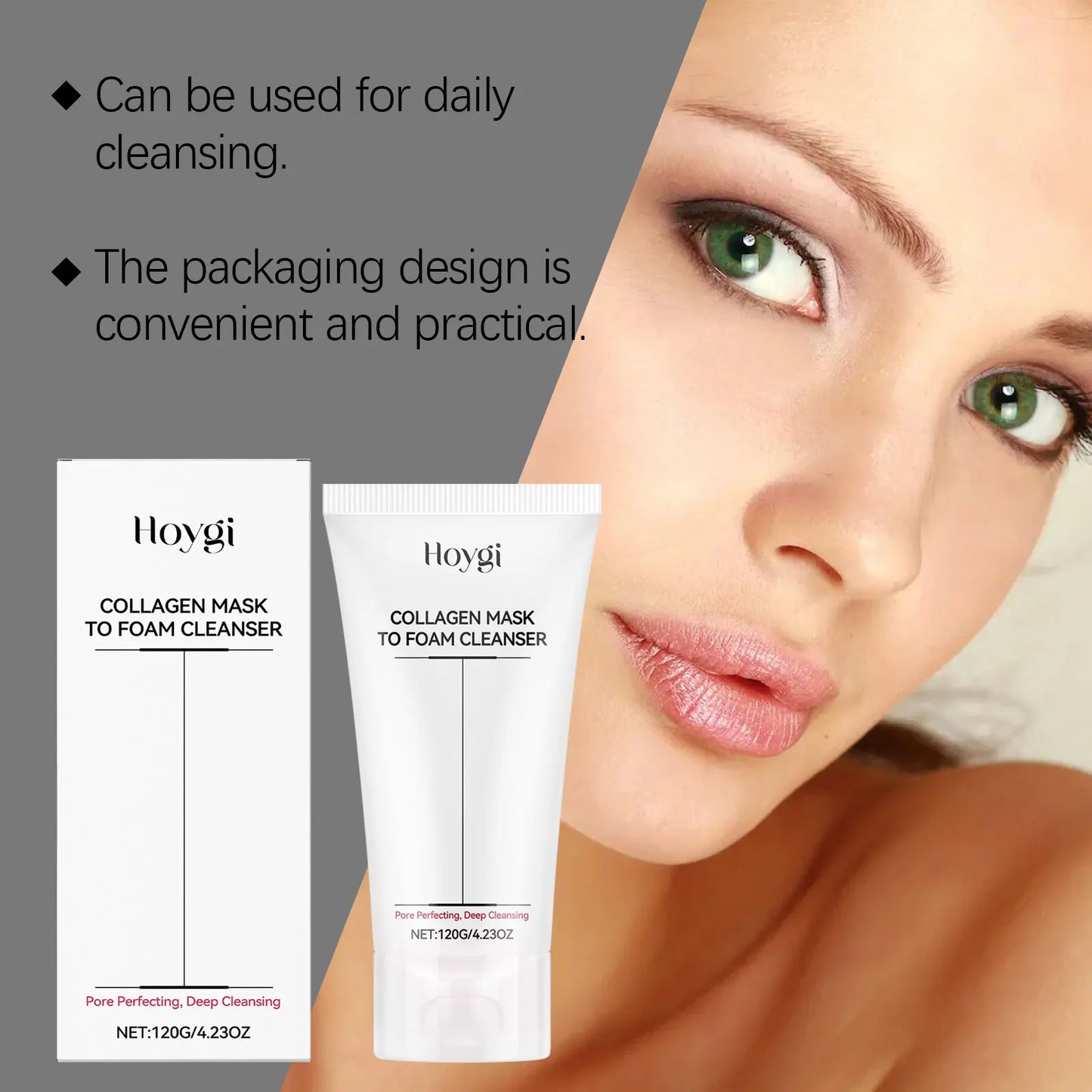 Collagen & Hyaluronic Acid Facial Cleanser – Hydrating Face Wash