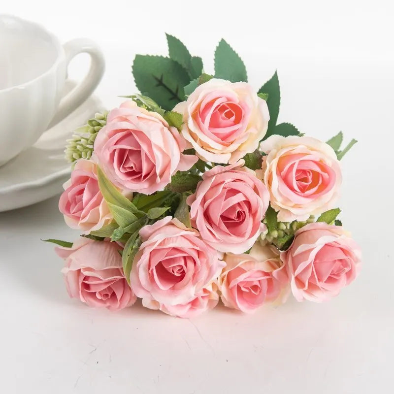 Artificial Silk Rose Bouquet | Wedding & Home Décor Flowers