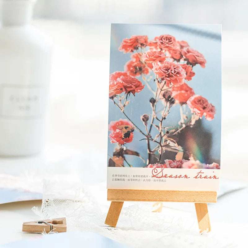 Spring Cherry Blossom Series Postcard INS Greeting Cards Wish Card
