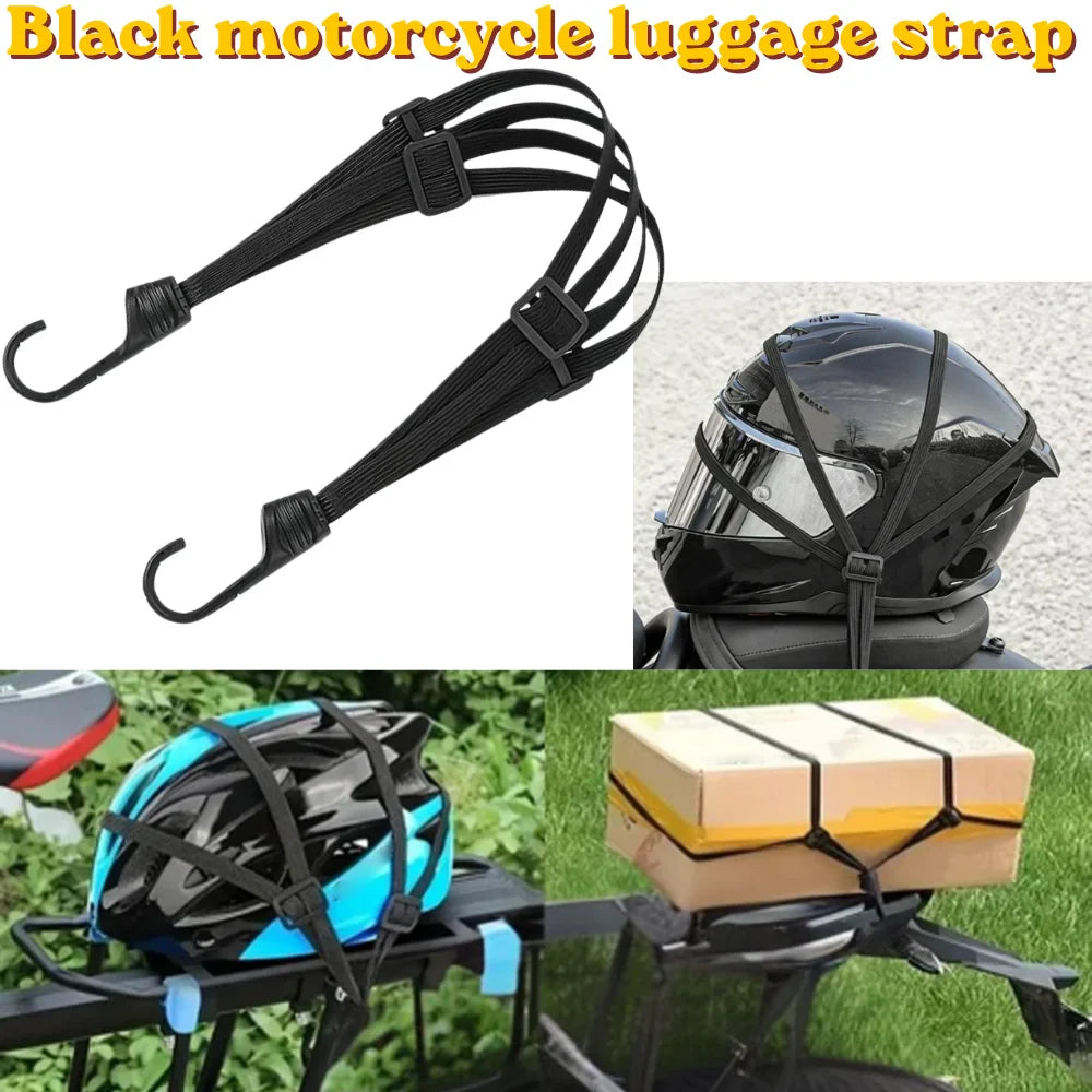 Motorcycle Helmet Elastic Straps with Hooks 60/90CM – 2 Pack