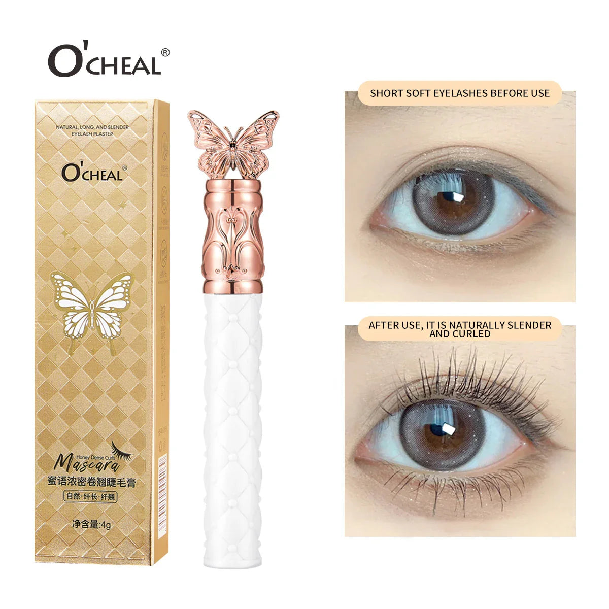 O'Cheal 3D Silk Mascara – Volumizing, Curling & Lengthening