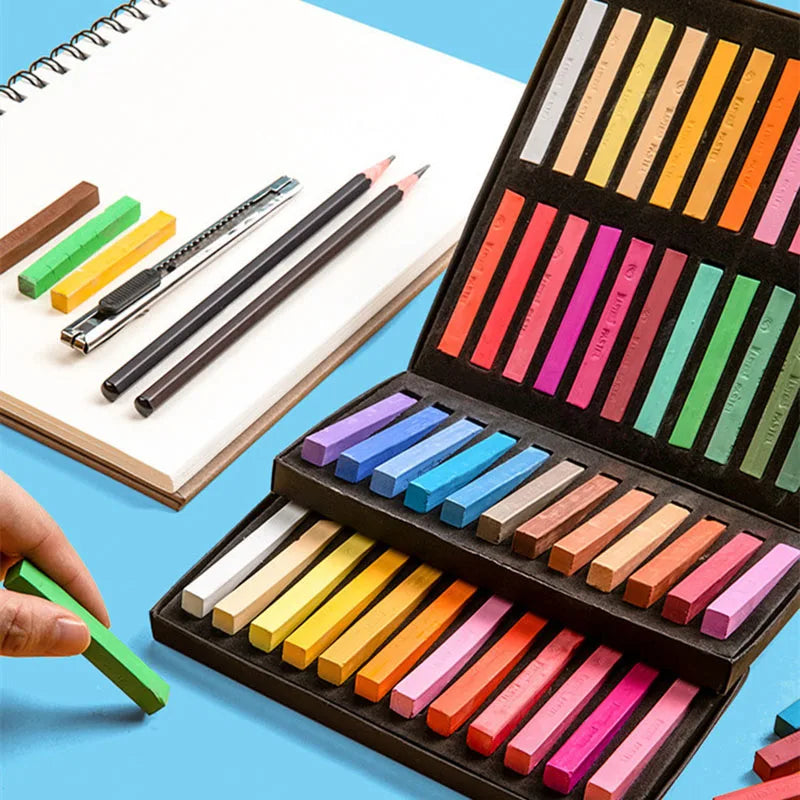 Polymer Clay Doll Makeup Chalk 12/24/36/48 Color Artist Chalk Stick Set School Supplies Professional Blush Coloring Pen Peaceful Pleasures Health and Wellness