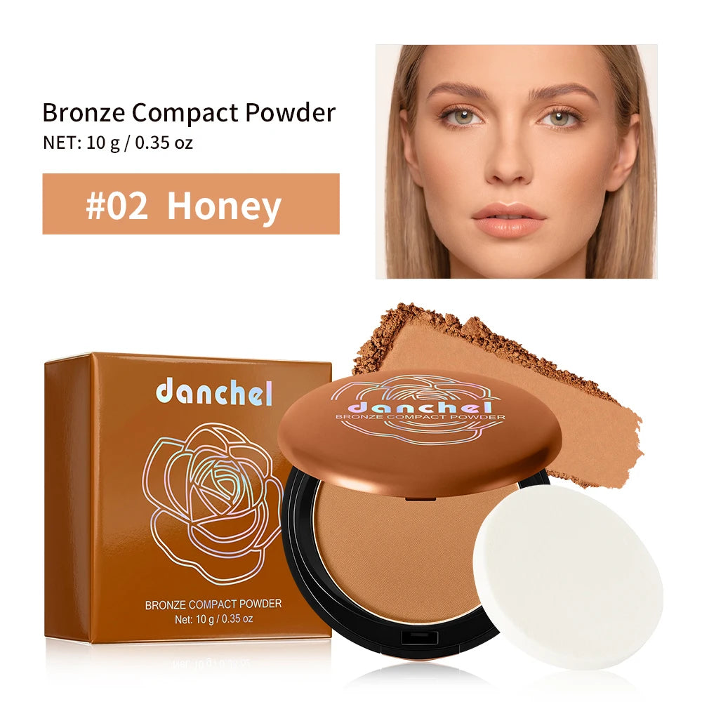 Long Lasting Compact Powder Waterproof Sweatproof Soft Matte Oil Control Setting Powder Face Makeup Cosmetic Peaceful Pleasures Health and Wellness 02Honey