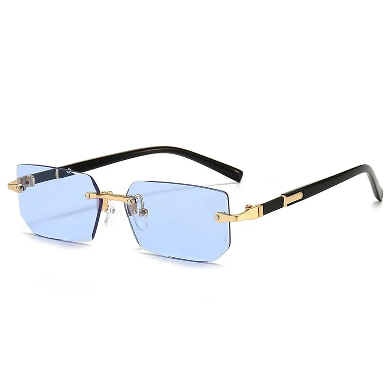 Winful Women's Punk Square Sunglasses UV400 Metal Frame