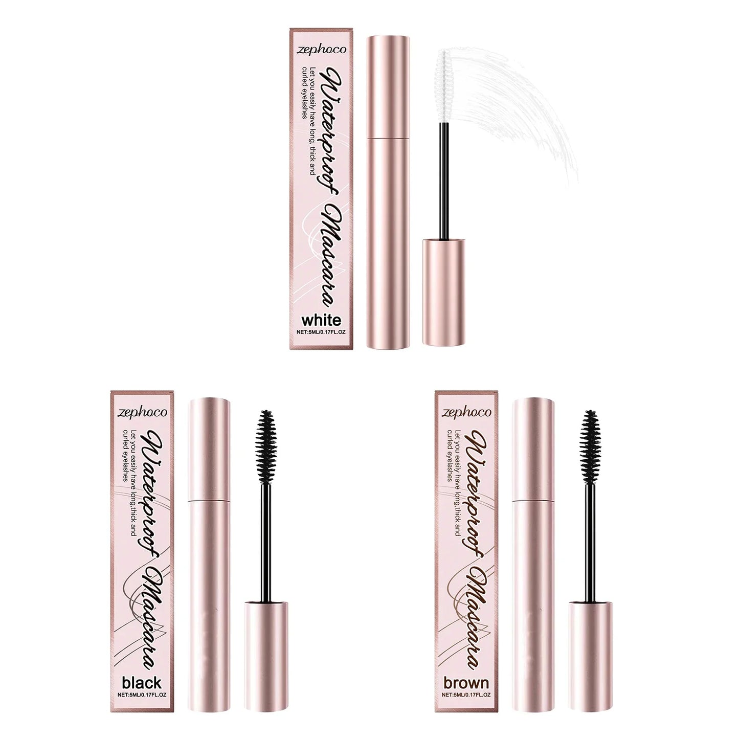 Zephoco Waterproof Mascara – Curling, Lengthening & Volumizing