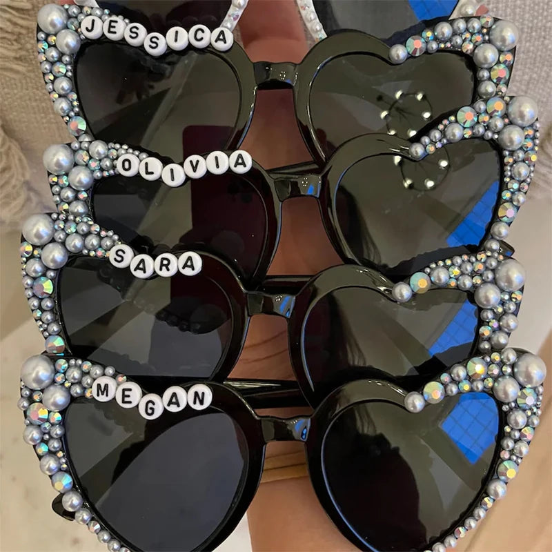 Personalized Bride Sunglasses | Bachelorette & Wedding Gift Personalized Party Sunglasses Peaceful Pleasures Health and Wellness