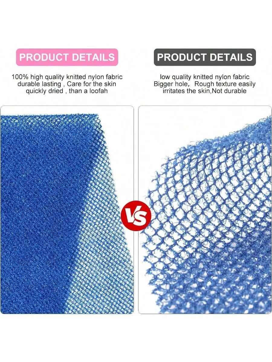 Long Mesh Bath Sponge – Exfoliating Body & Back Scrubber