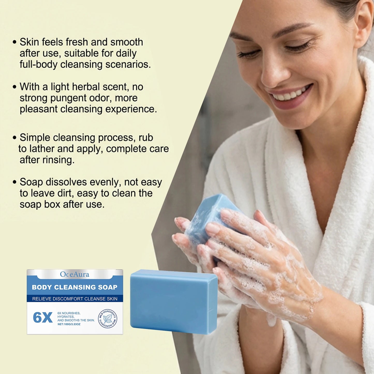 Jaysuing 3-in-1 Moisturizing Body Cleansing Soap Bar 100g