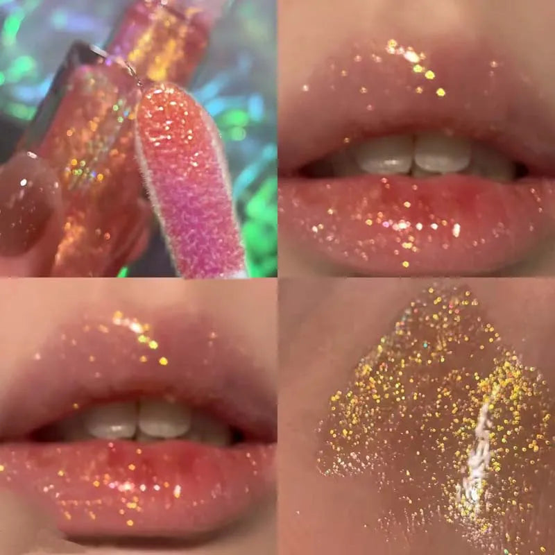 HERORANGE Pearlescent Glitter Lip Gloss | Long-Lasting Shimmer