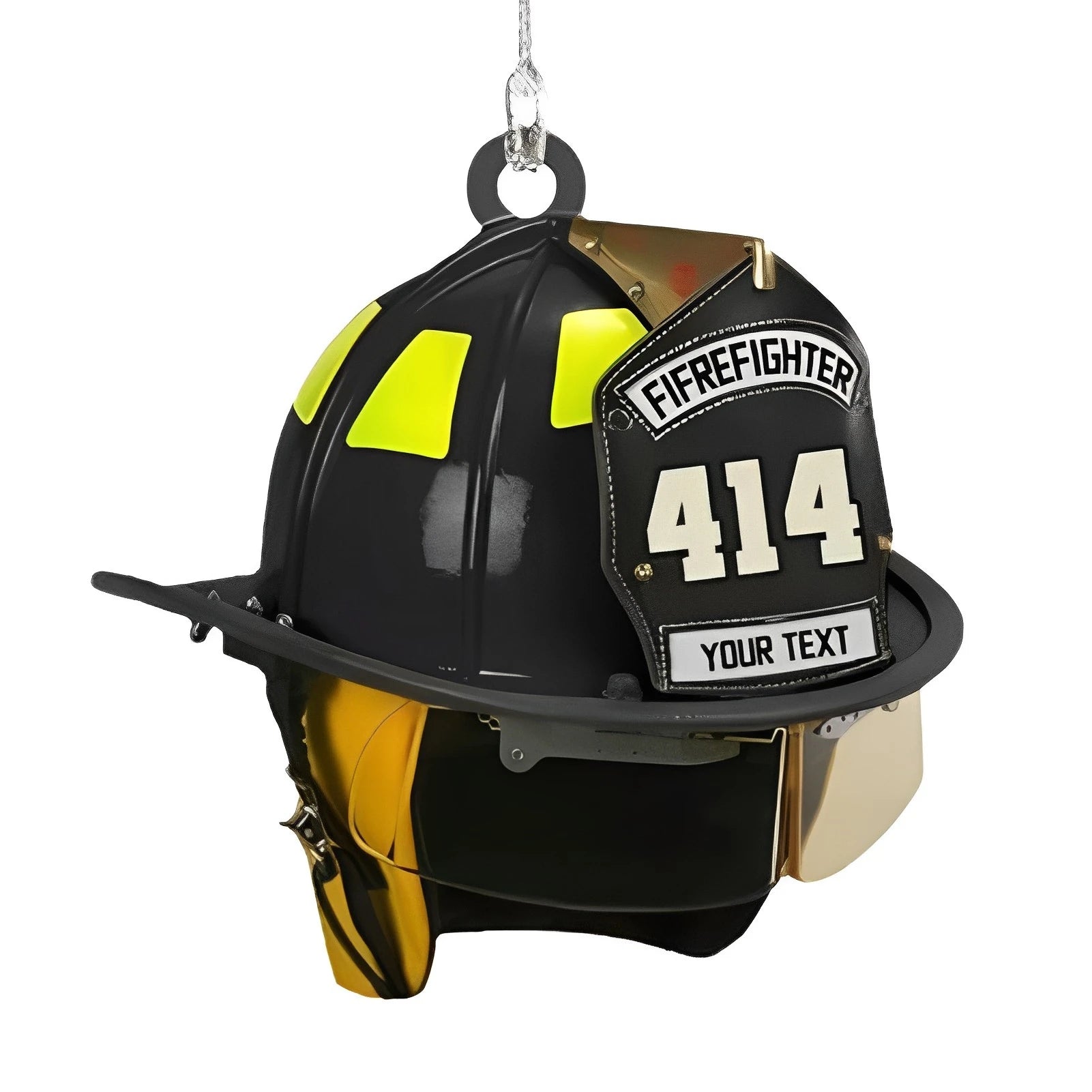 Firefighter Theme Pendant with Lanyard Adding Christmas Ambience Hangings for Table Bookshelf Fireplace Decor Peaceful Pleasures Health and Wellness I