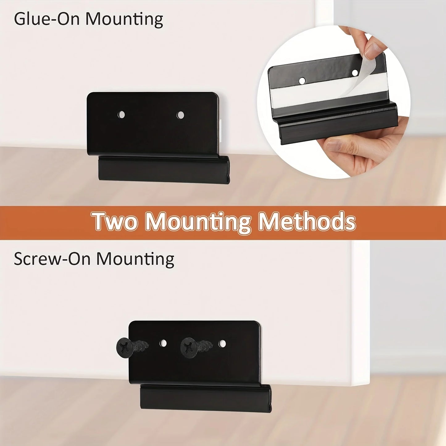 1 Polished Metal Cabinet Door Foot Handle Carbon Steel Non-contact
