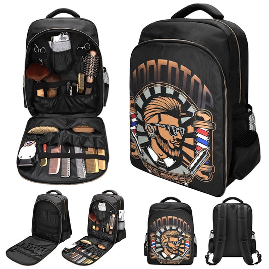 Hair Styling Tool Backpack Carrying Case for Scissors Combs Hair Dryer Dual Shoulder Barber Storage Bag Salon Accessories Peaceful Pleasures Health and Wellness