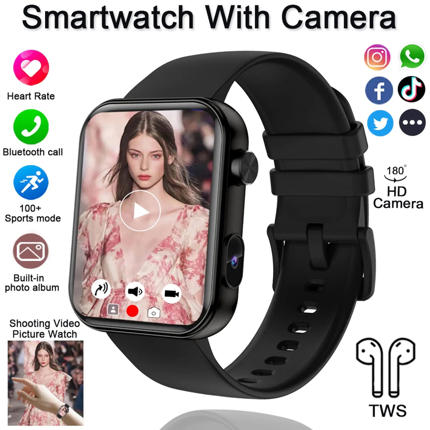 Jooeniok P51 Smartwatch – Camera, BT Calling & Fitness Tracker